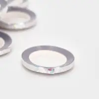 Лента декоративная, 4 мм &times; 4м, цвет серебро голография, набор 50 штук
