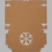 Коробка складная Снежинка крафт 20 х 12 х 4 см (фас 20шт)