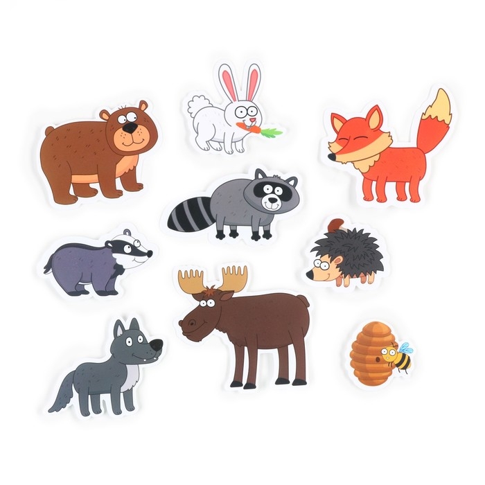 Игра развивающая на липучках Игра развивающая на липучках "Изучаем животных", Синий трактор