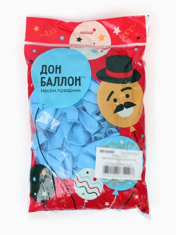 Воздушные шары латексные 12" &laquo;Голубые&raquo;, 100 шт.