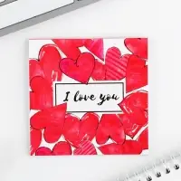 Блокнот 10х10 см, 16 л &laquo;Любовь&raquo; МИКС