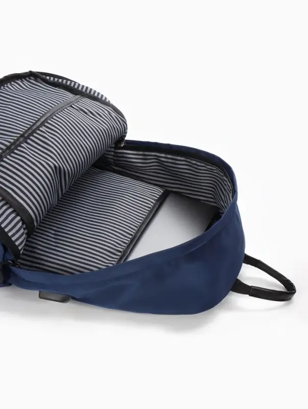 Рюкзак школьный, однотонный, USB, 1 отделение, 3 кармана, 30&times;15&times;45 см, синий