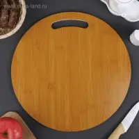 Доска для подачи Доляна &laquo;Цинза&raquo;, d=32 см, толщина 0.8 см, бамбук