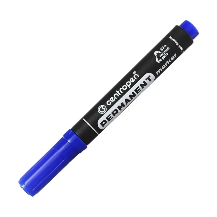 Маркер перманентный Centropen 8566, синий, узел 5.0 мм, линия 2.5 мм