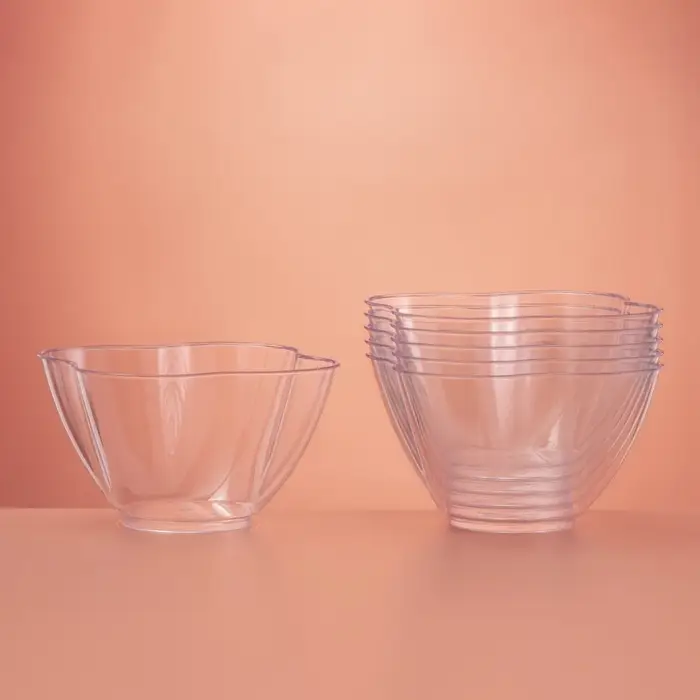 Форма одноразовая для фуршета &laquo;Цветок&raquo;, 350 мл, пластик, прозрачная