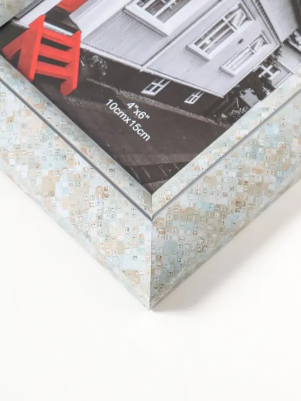 Фоторамка пластик 10х15 см "Марокканская мозаика" оттенки голубого 19,8х15х2 см