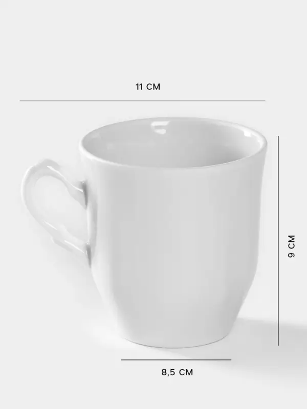 Кружка Добрушский завод &laquo;Школьная. Бельё&raquo;, 250 мл, фарфор, белая