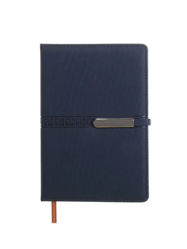 Ежедневник недатированный формат А5, с хлястиком, 112л, линия, пвх, Узор Синий Ежедневник недатированный формат А5, с хлястиком, 112л, линия, пвх, Узор Синий