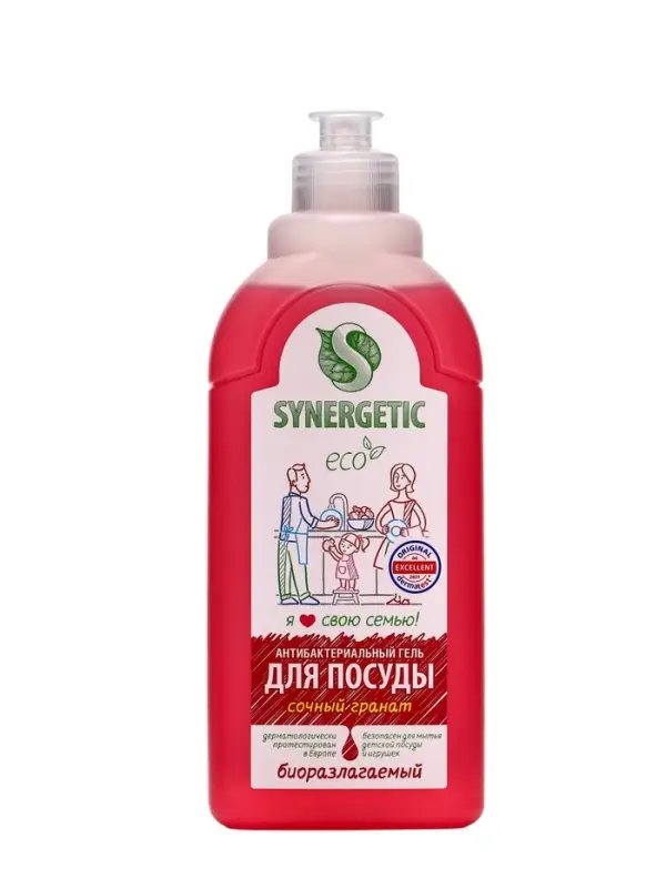 Гель для мытья посуды Synergetic «Гранат», 500 мл