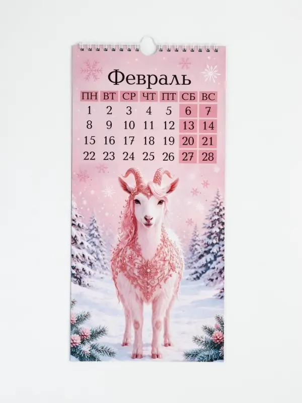 Календарь 2027 на ригеле &laquo;Символ года&raquo;, 16.5&times;34 см