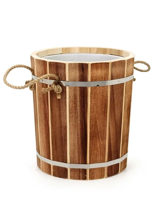 Ведро-запарник для бани и сауны &laquo;Добрыня&raquo;, 20 л, деревянное, пластмассовая вставка
