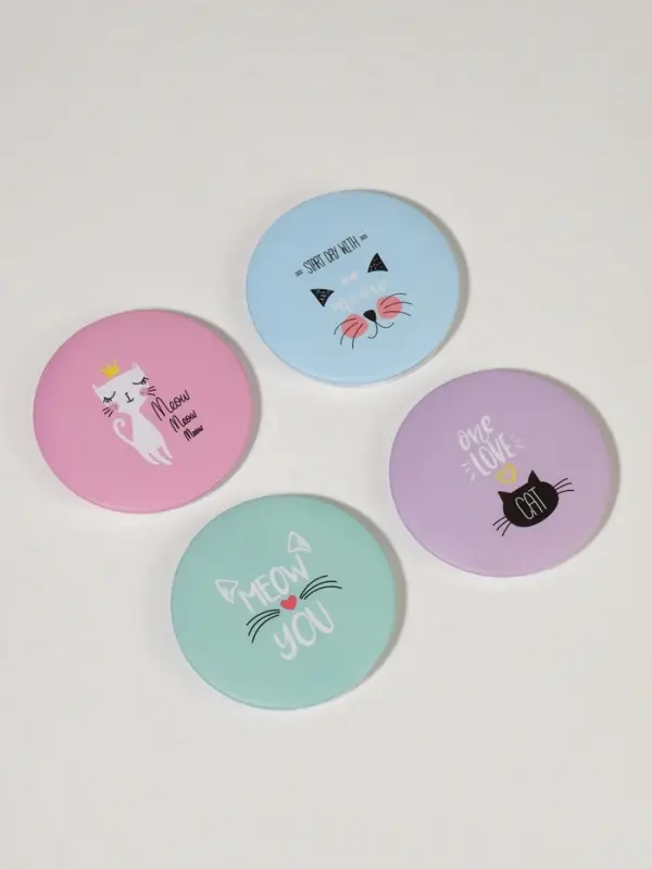 Зеркало складное &laquo;Кис-кис&raquo;, d=7.5 см, МИКС