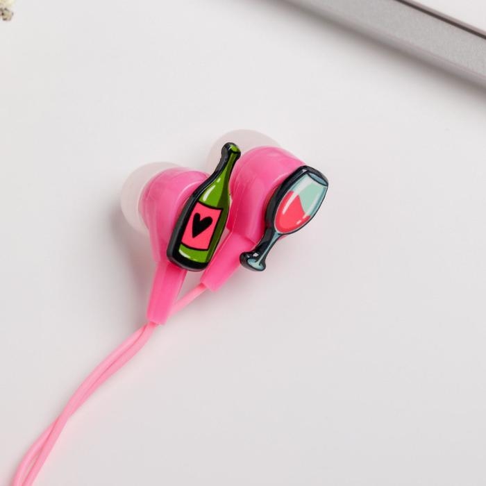 Наушники вакуумные на открытке «Хочу пить вино», 11 х 20,8 см Наушники вакуумные на открытке «Хочу пить вино», 11 х 20,8 см