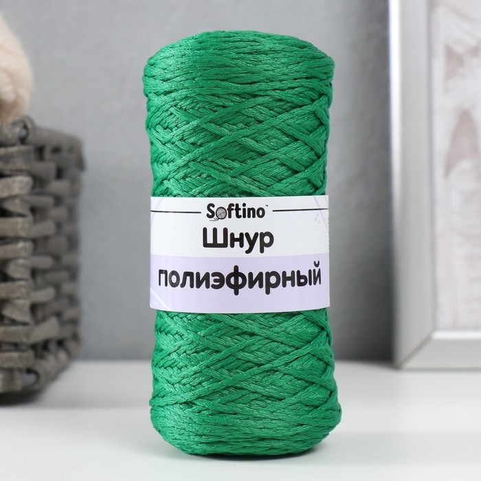 Шнур для вязания 100% полиэфир 1мм 200м/75±10гр (25-зеленый) Шнур для вязания 100% полиэфир 1мм 200м/75±10гр (25-зеленый)