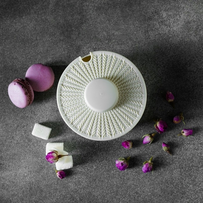 Сахарница «Вязание» 450 мл, цвет белый Сахарница «Вязание» 450 мл, цвет белый