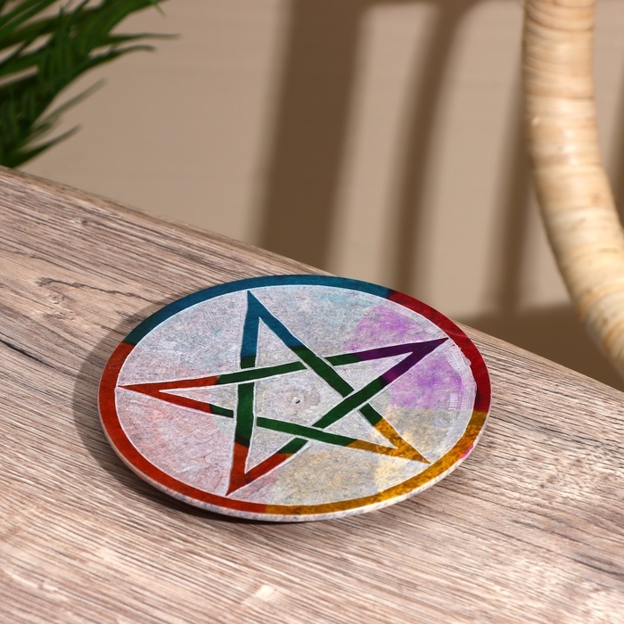 Подставка для благовония  Подставка для благовония "Звезда" камень 12,5 см