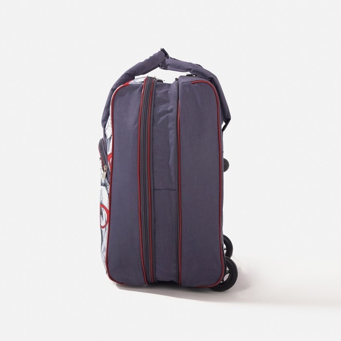 Чемодан малый 20", сумка дорожная на молнии, цвет серый