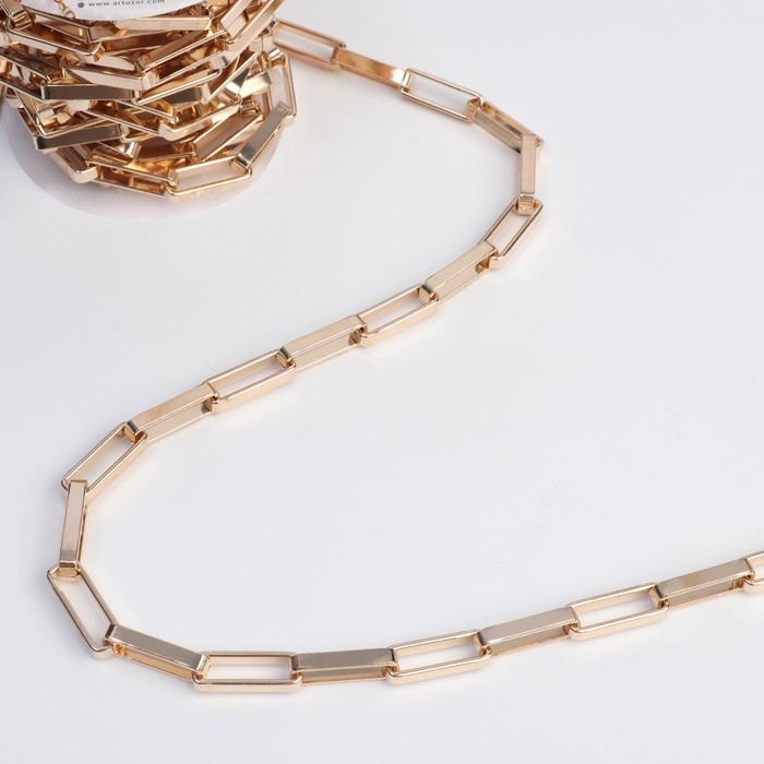 Цепочка для сумки, железная, 18 × 6 мм, 3 ± 0,1 м, цвет золотой Цепочка для сумки, железная, 18 × 6 мм, 3 ± 0,1 м, цвет золотой