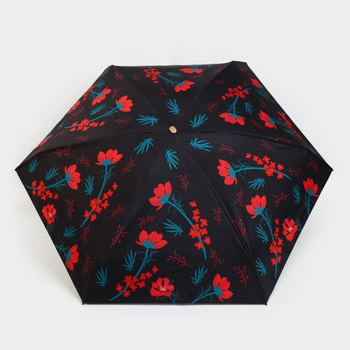 Зонт женский «Красные цветы», 6 спиц, складывается в размер телефона. Зонт женский «Красные цветы», 6 спиц, складывается в размер телефона.