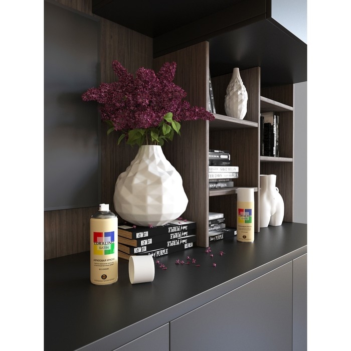 Аэрозольная краска эмаль  Белая 520мл CORALINO SATIN RAL9003 Аэрозольная краска эмаль  Белая 520мл CORALINO SATIN RAL9003