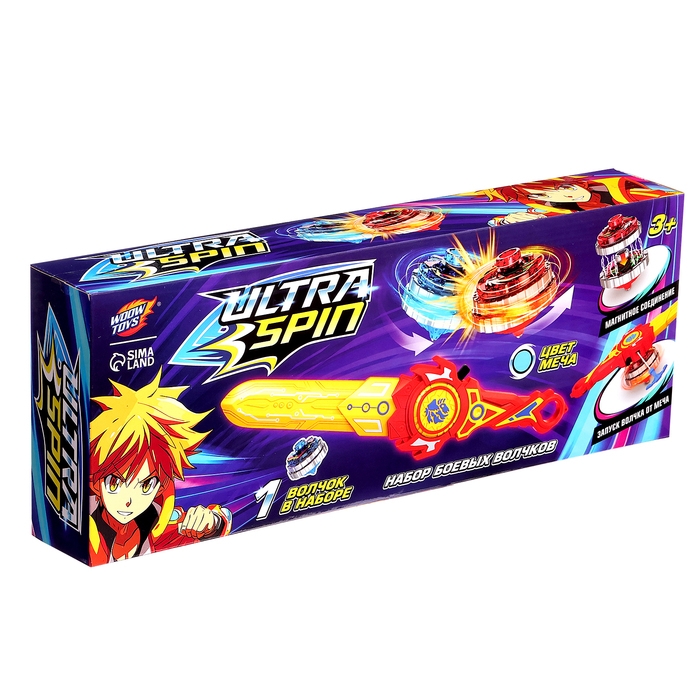 Волчок с мечом ULTRA SPIN «Гладиатор», цвет красный Волчок с мечом ULTRA SPIN «Гладиатор», цвет красный