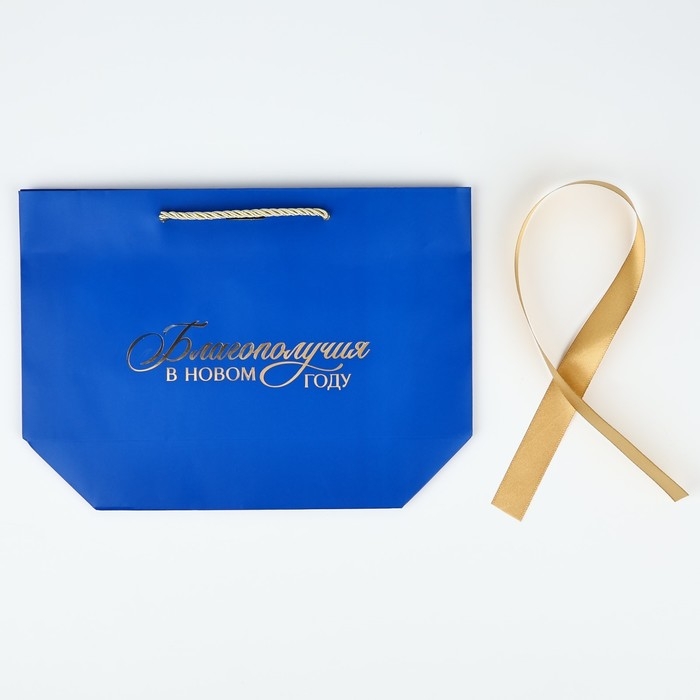 Пакет подарочный новогодний «Благополучия в Новом году», 19 х 20 х 9 см, Новый год Пакет подарочный новогодний «Благополучия в Новом году», 19 х 20 х 9 см, Новый год