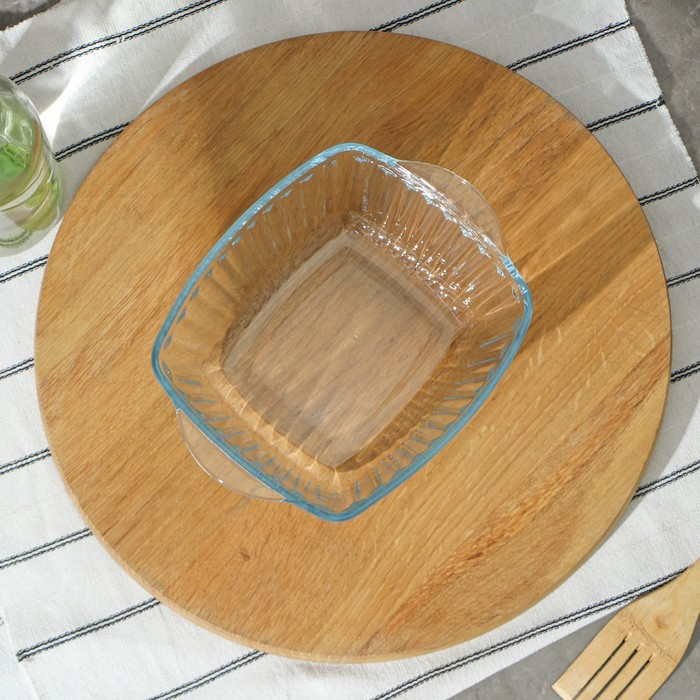 Кастрюля из жаропрочного стекла для запекания Borcam, 1 л, 20,4×16 см, рифлёная, с крышкой Кастрюля из жаропрочного стекла для запекания Borcam, 1 л, 20,4×16 см, рифлёная, с крышкой