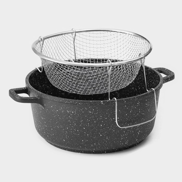 Фритюрница Доляна, d=20 см, цвет серебристый Фритюрница Доляна, d=20 см, цвет серебристый