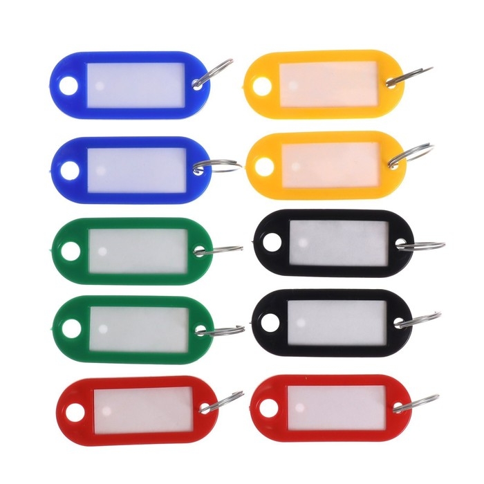 Набор брелоков для ключей, 10 штук, 53 мм, МИКС Набор брелоков для ключей, 10 штук, 53 мм, МИКС