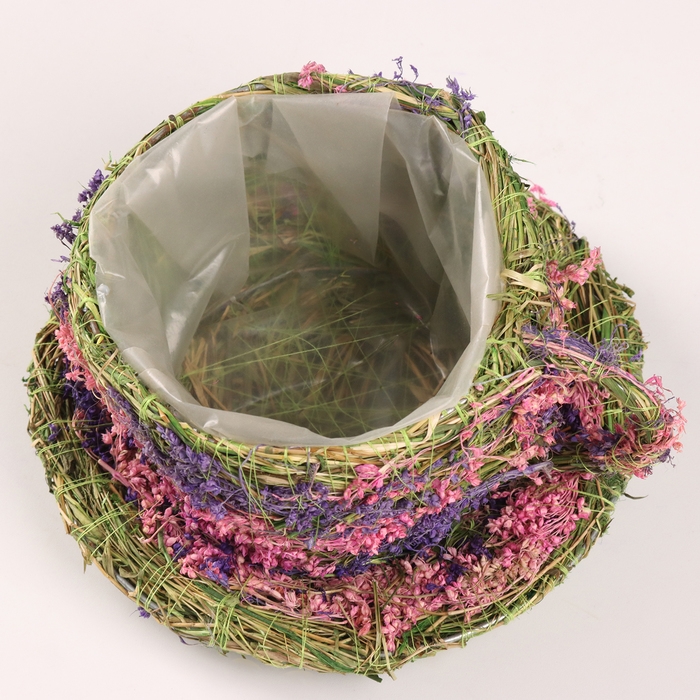 Кашпо, 19 х 19 х 11 см, трава Кашпо, 19 х 19 х 11 см, трава