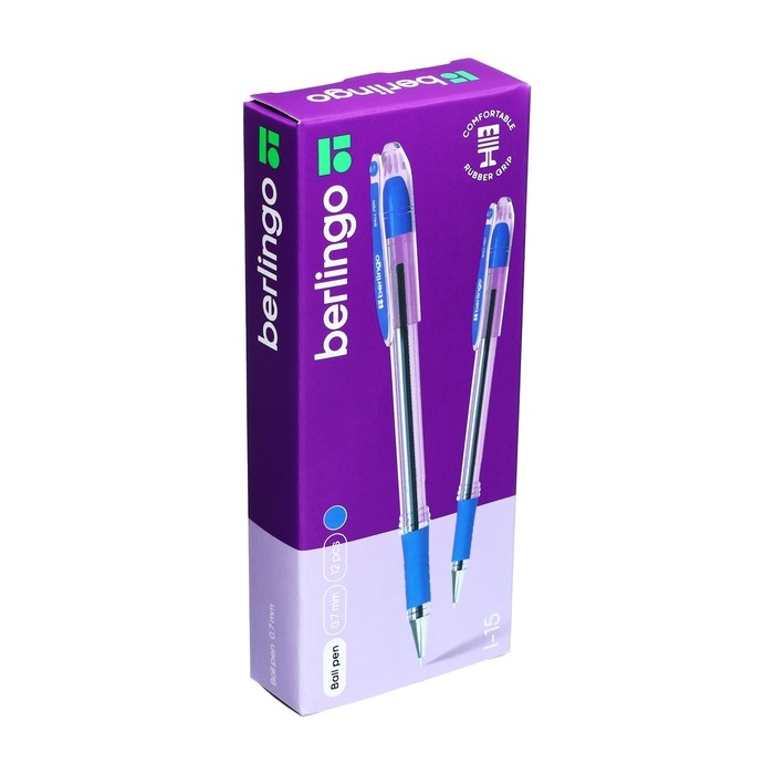 Ручка шариковая I-15, узел 0.7 мм, чернила синие, грип Ручка шариковая I-15, узел 0.7 мм, чернила синие, грип