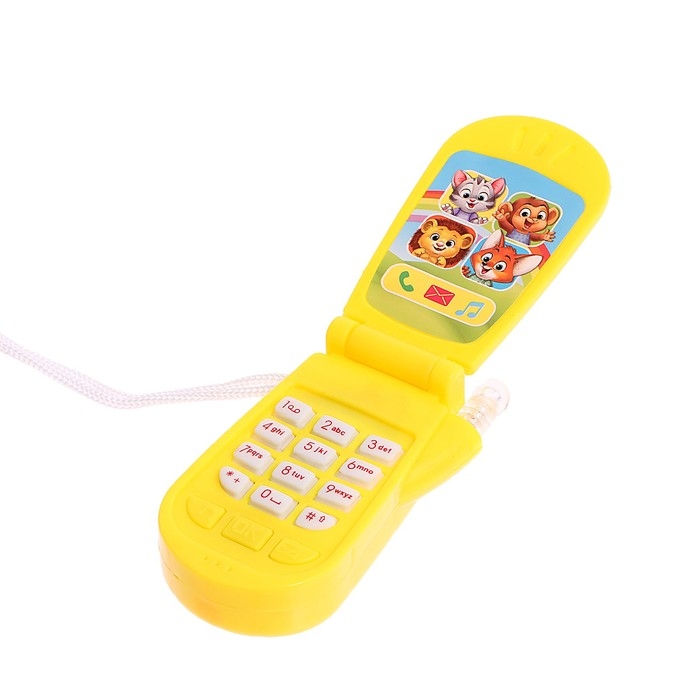 Музыкальный телефон «Зверюшки», русская озвучка, световые эффекты, работает от батареек, МИКС Музыкальный телефон «Зверюшки», русская озвучка, световые эффекты, работает от батареек, МИКС