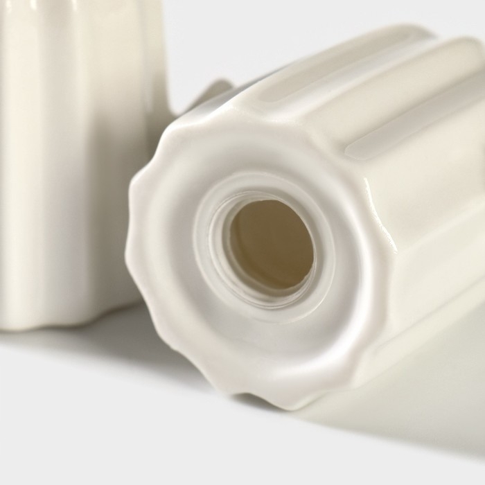 Набор фарфоровый для специй на подставке из бамбука BellaTenero «Кактусы», 12×12,5×10 см, цвет белый Набор фарфоровый для специй на подставке из бамбука BellaTenero «Кактусы», 12×12,5×10 см, цвет белый