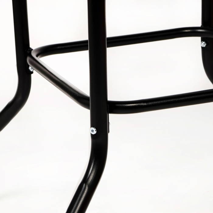 Набор садовой мебели: Стол квадратный 80 х 80 х 73 см и 2 стула черного цвета Набор садовой мебели: Стол квадратный 80 х 80 х 73 см и 2 стула черного цвета