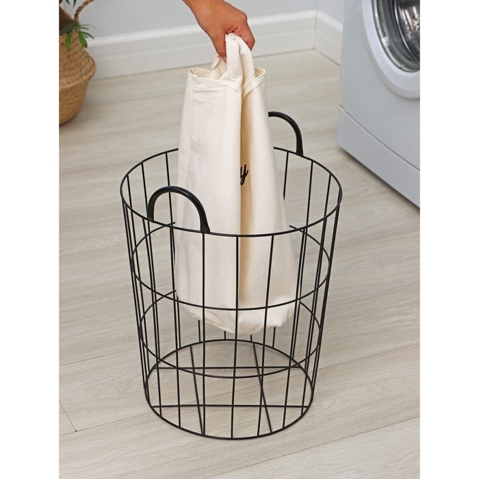 Корзина для белья Доляна «Лофт», 35×40 см Корзина для белья Доляна «Лофт», 35×40 см