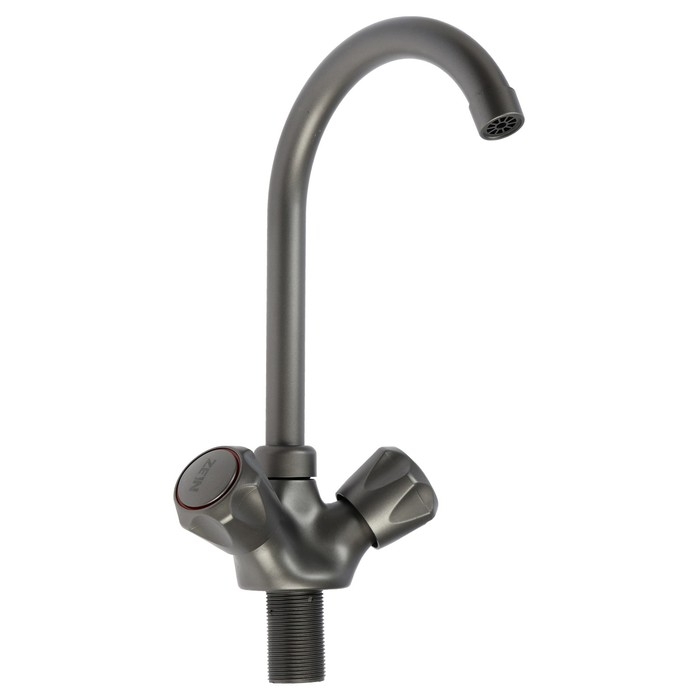Смеситель для кухни ZEIN Z3664, двухвентильный, высота излива 22 см, ABS-пластик, графит Смеситель для кухни ZEIN Z3664, двухвентильный, высота излива 22 см, ABS-пластик, графит