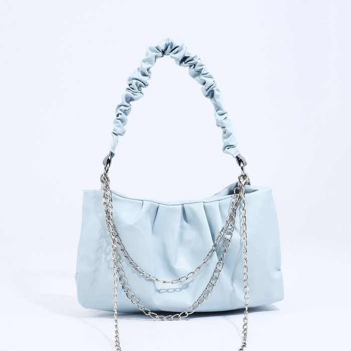 Сумка-багет на молнии, цвет голубой Сумка-багет на молнии, цвет голубой