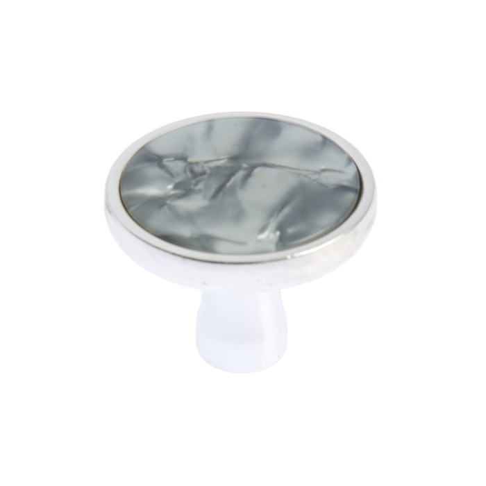 Ручка-кнопка CAPPIO, РК103, d=33 мм, пластик, цвет хром Ручка-кнопка CAPPIO, РК103, d=33 мм, пластик, цвет хром