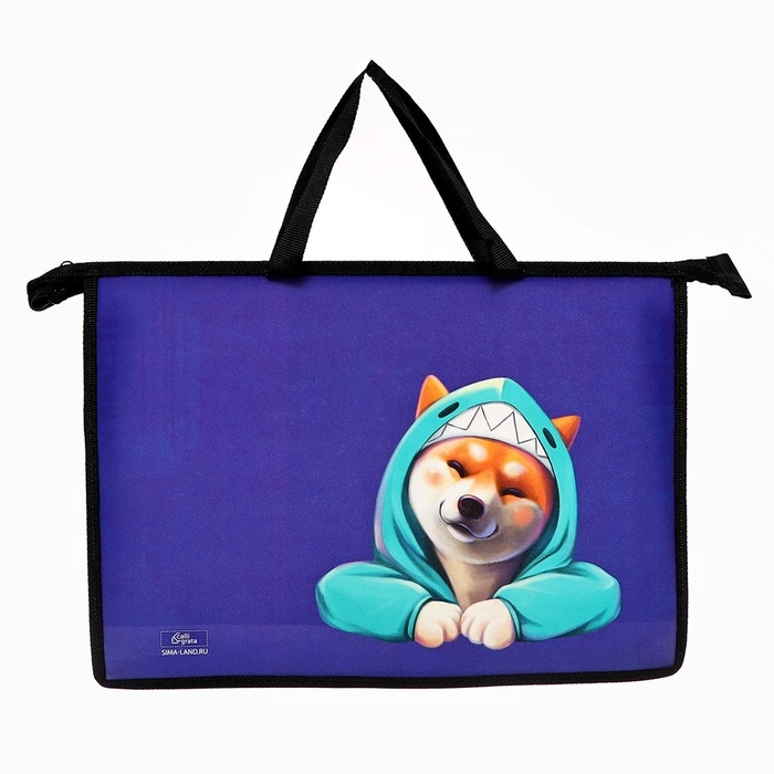 Папка с ручками А4, 335 х 235 х 55 мм, пластиковая, ручки-тесьма, Calligrata  Папка с ручками А4, 335 х 235 х 55 мм, пластиковая, ручки-тесьма, Calligrata "Сиба"