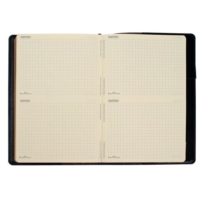 Ежедневник полудатированный А5, 208 листов Profy, рециклированная кожа, сменный блок, золотой срез, чёрный Ежедневник полудатированный А5, 208 листов Profy, рециклированная кожа, сменный блок, золотой срез, чёрный