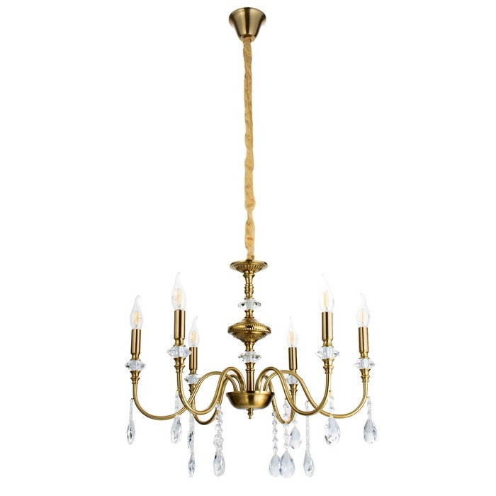 Люстра Люстра "Ланди" 6х40Вт Е14 латунь 60х60х50 см BayerLux