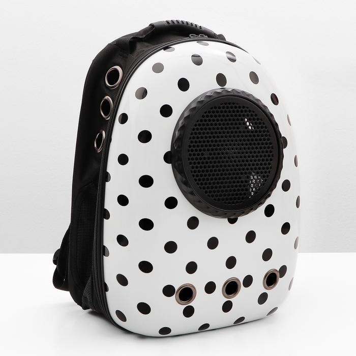 Рюкзак для переноски кошек и собак  Рюкзак для переноски кошек и собак "Горошек", с окном, 32 х 25 х 42 см