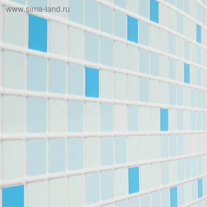 Панель ПВХ Мозаика голубая 955*480 Панель ПВХ Мозаика голубая 955*480