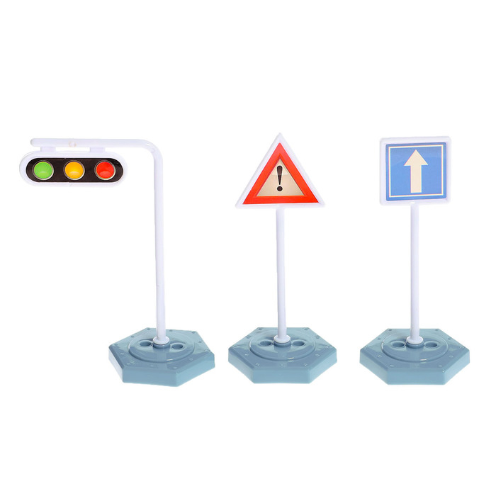 Автотрек железная дорога &laquo;Большое путешествие&raquo;, с машинкой и поездом, перекресток, светофор