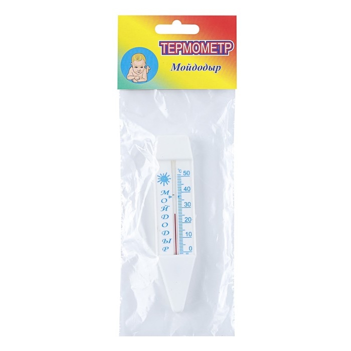 Термометр, градусник для воды Термометр, градусник для воды "Мойдодыр", от 0°С до +50°С, 14 см