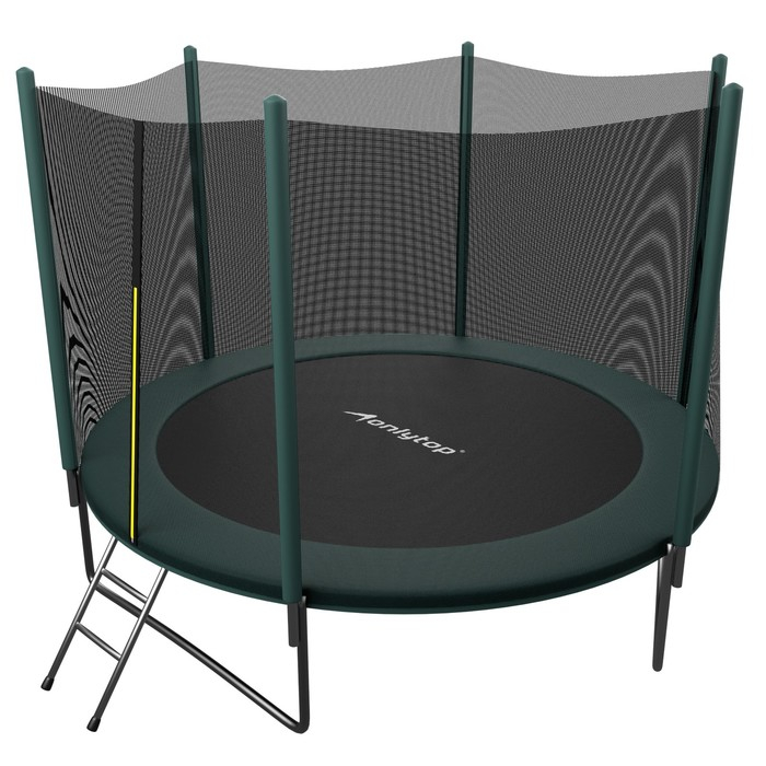 Батут ONLITOP, d=305 см, с лестницей, высота сетки 173 см, цвет зелёный Батут ONLITOP, d=305 см, с лестницей, высота сетки 173 см, цвет зелёный