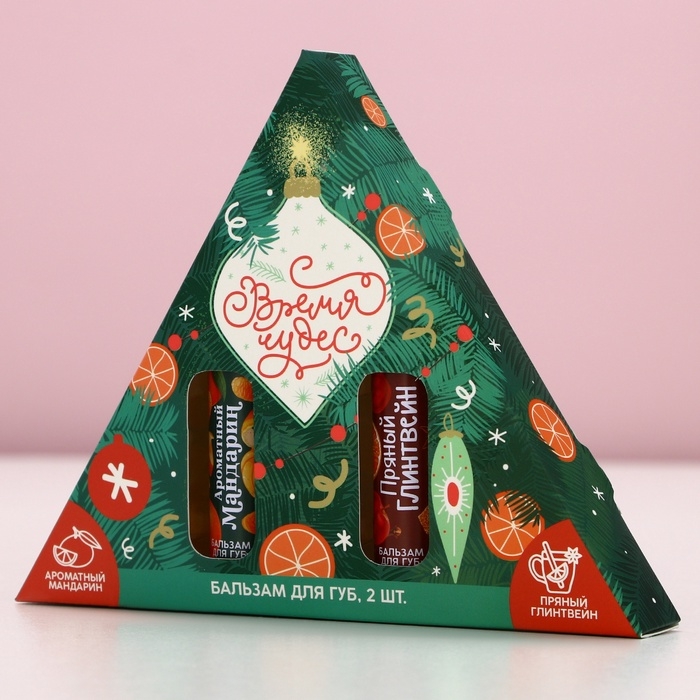 Подарочный набор косметики «Время чудес», бальзам для губ, 2 х 10 г, Новый Год Подарочный набор косметики «Время чудес», бальзам для губ, 2 х 10 г, Новый Год