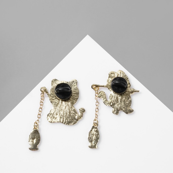 Набор значков (2 шт.) «Япония» котики, цветной в золоте Набор значков (2 шт.) «Япония» котики, цветной в золоте