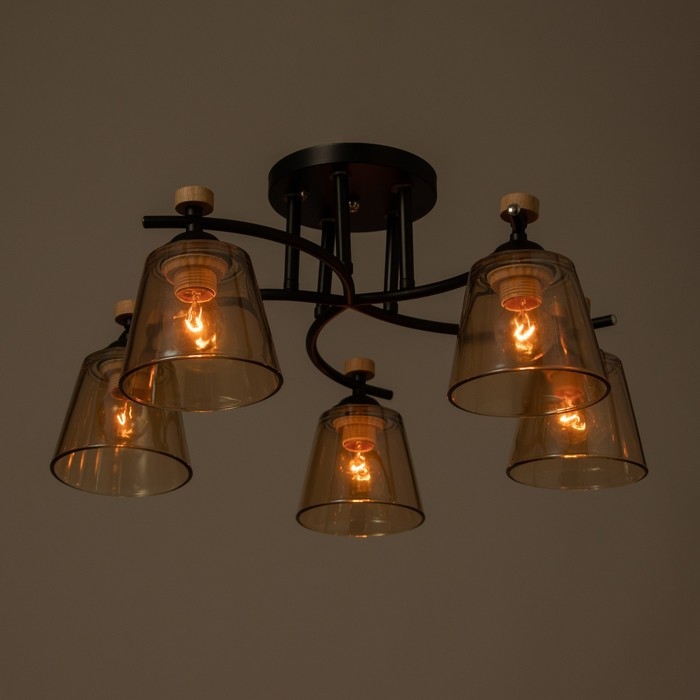 Люстра Люстра "Алатея" 5хЕ27 40Вт чёрный 58х58х27 см BayerLux