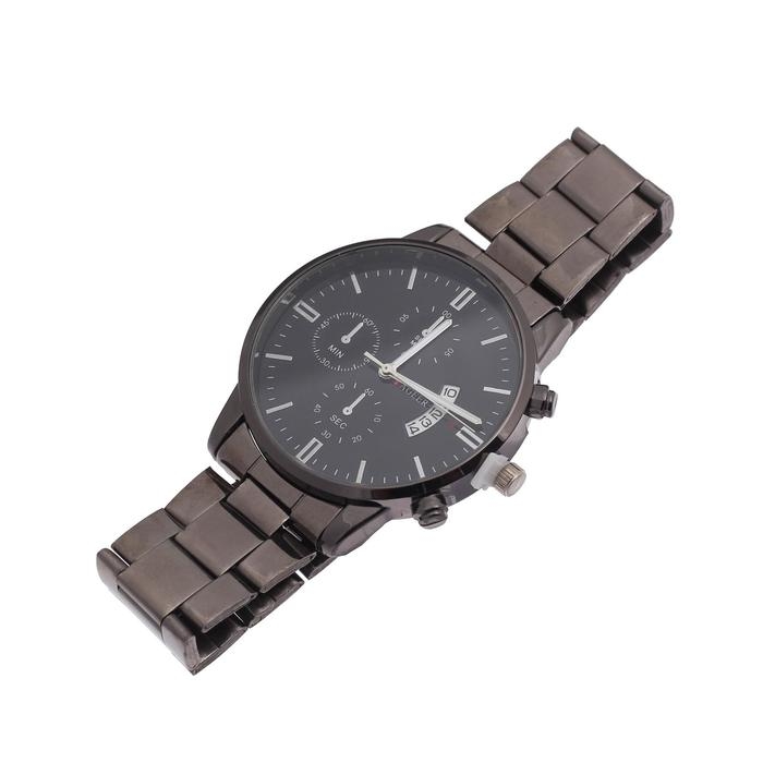 Часы мужские наручные металлические кварцевые YAGEER, d-3.8 см, черные Часы мужские наручные металлические кварцевые YAGEER, d-3.8 см, черные